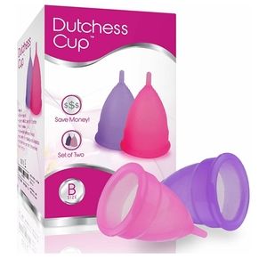 2 Dutchess menstrual cups (small pink and purple)